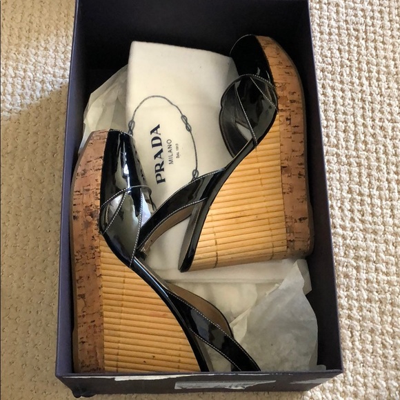 Prada Milano Calzature Donna Cork-Wedge - Picture 7 of 7